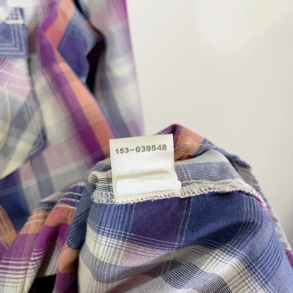 True Religion Plaid Men's Long Sleeve Snap Button Western Shirt - Picture 12 of 16